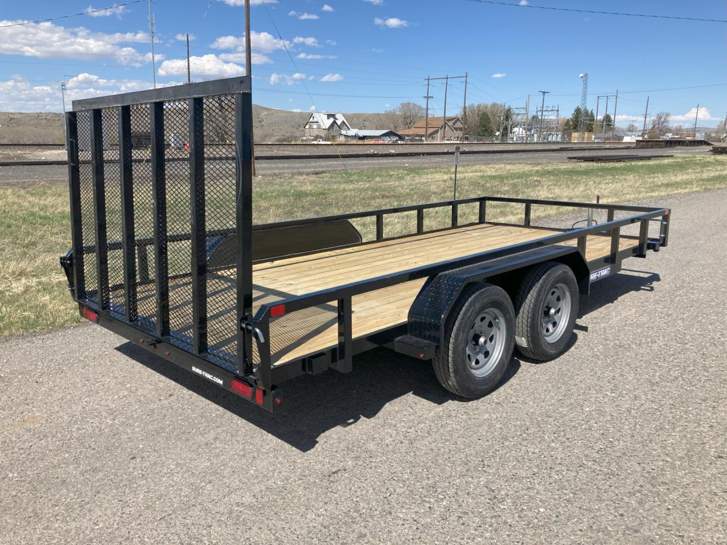 2025 , located at 310 West 1st Ave, Big Timber, MT, 59011, (406) 860-8510, 45.833511, -109.957809 - SureTrac 7 x 16 tube Top Utility - 7K GVW, (2) 3.5k axles with quick lube hubs, electric brakes on all wheels, spring suspension, all LED lights, 15" radial tires, set back top wind jack, safety chains, battery breakaway switch, (13") tall 2 x 2 tube top rail, stake pockets, (3) position rear gate - Photo#2